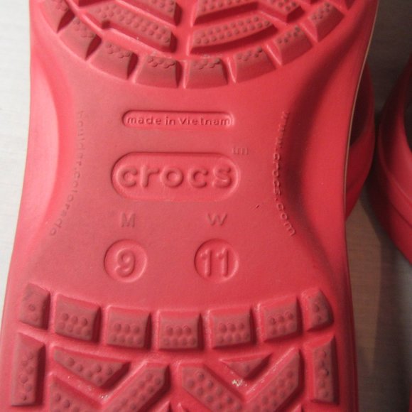 Unisex Red Crocs Flip Flops - Picture 6 of 6
